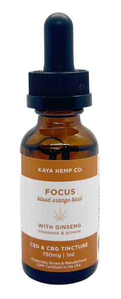 Kaya Hemp Co. CBD & CBG Focus Drops - Blood Orange Basil Flavor image 4