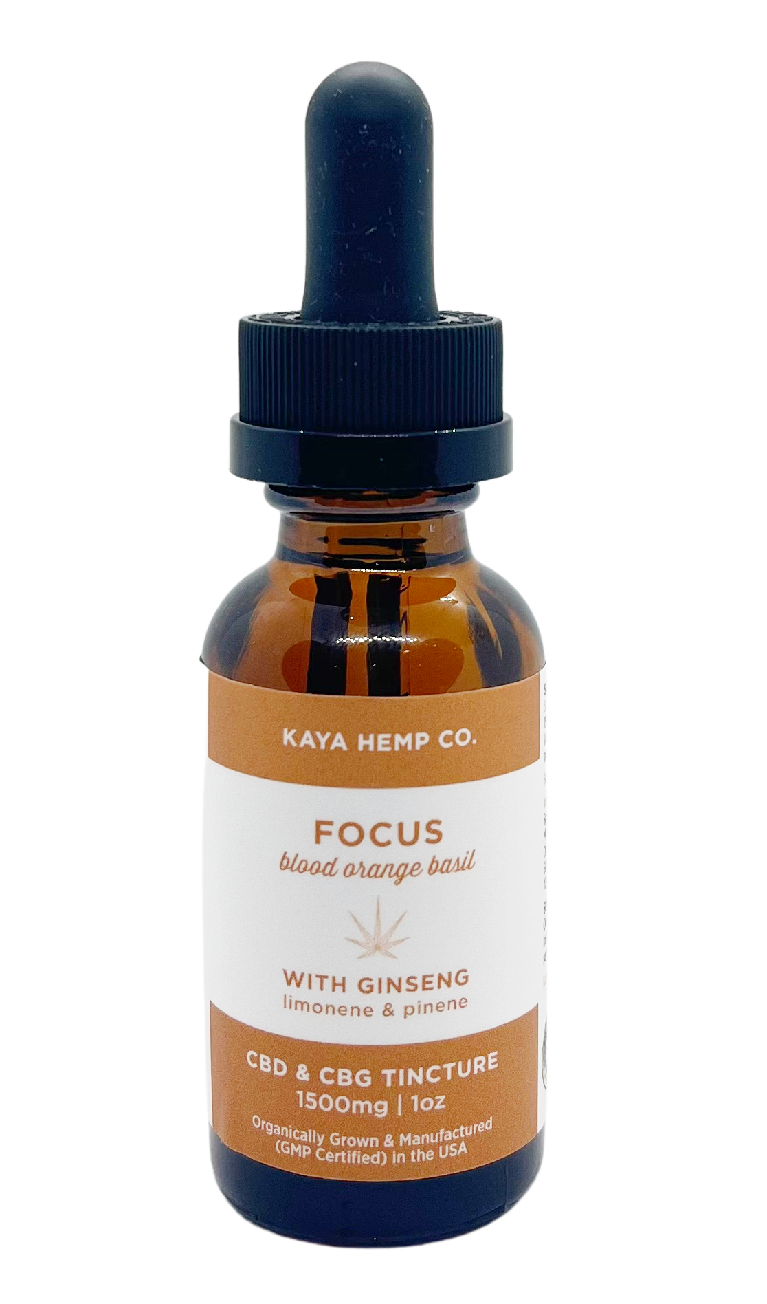 Kaya Hemp Co. CBD & CBG Focus Drops - Blood Orange Basil Flavor image 2