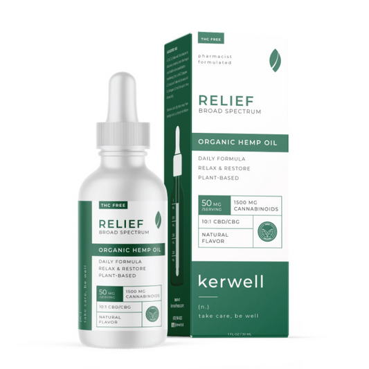 Kerwell - Relief Broad Spectrum Tincture (CBD:CGB)-30ml image 0